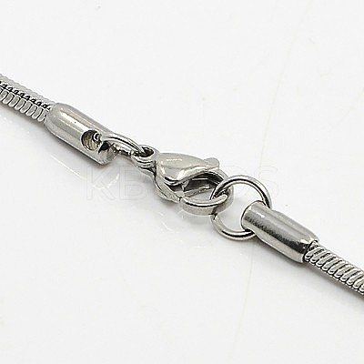 Tarnish Resistant Men Square Snake Chains Necklace NJEW-F027-19-1
