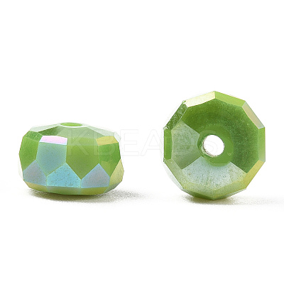 Opaque Electroplate Glass Beads Strands EGLA-YWC0001-8mm-03-1