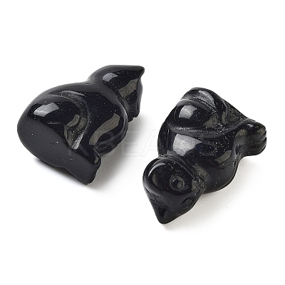 Natural Obsidian Carved Figurines DJEW-L023-B26-1