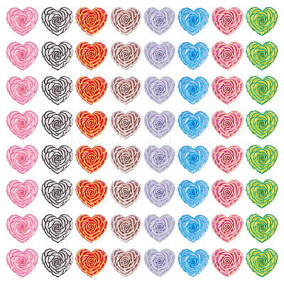 100Pcs Printed Opaque Resin Cabochons CRES-TA0001-71-1