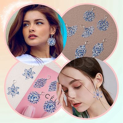DIY Flower Drop Earring Making Kit DIY-SZ0008-53-1