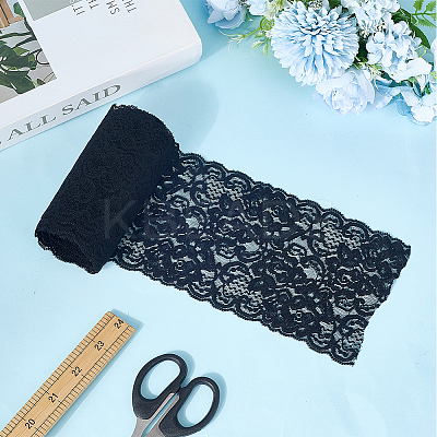 5Yards Polyester Lace Trim Ribbon for Jewelry Making OCOR-GF0004-78B-1