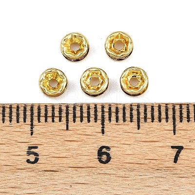 Brass Grade A Rhinestone Spacer Beads RSB034NF-16G-1