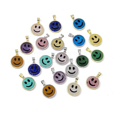 Natural & Synthetic Mixed Gemstone Pendants G-G977-06-1