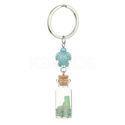 Wishing Bottle Glass Pendant Keychains KEYC-JKC00499-1