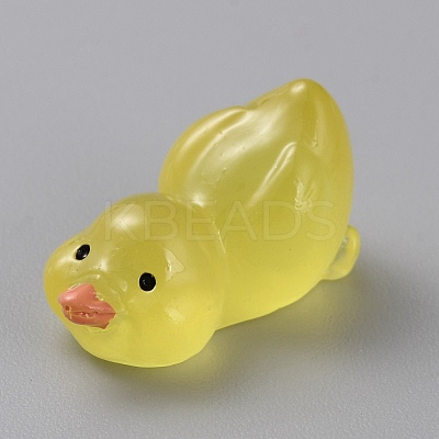 Duck Luminous Resin Display Ornaments DJEW-TAC0004-01C-01-1