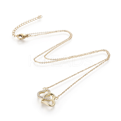 Brass Pendant Necklaces NJEW-I230-07-1