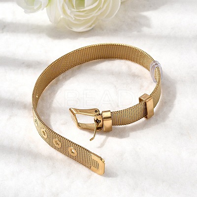 304 Stainless Steel Watch Band Bracelets BJEW-L714-01G-1