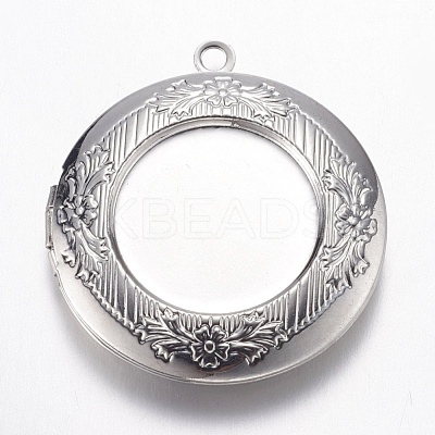 Brass Locket Pendants KK-N0116-076P-1