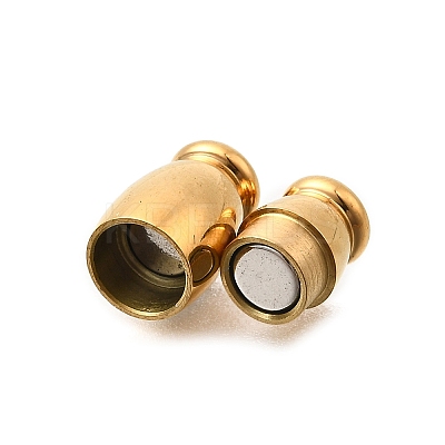 Barrel 304 Stainless Steel Magnetic Clasps STAS-D382-03B-G-1