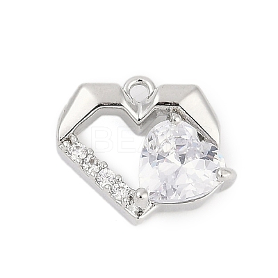 Brass Micro Pave Cubic Zirconia Charms LS-ZIRC-P122-01C-P01-1