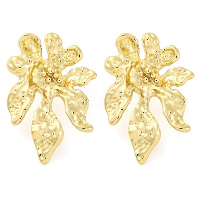 304 Stainless Steel Flower Stud Earrings for Women EJEW-U023-08G-1
