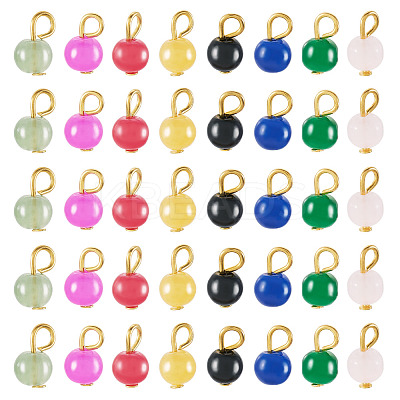 Glass Round Pendants PALLOY-TADJ00001-01-1