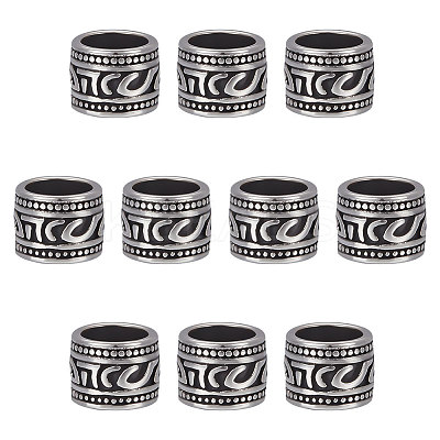 10Pcs Tibetan Style 304 Stainless Steel Spacer Beads STAS-UN0045-73-1