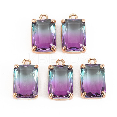 Gradient Color Glass Pendants GLAA-S193-008-A08-1