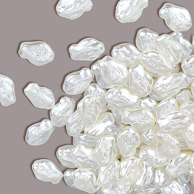 100Pcs ABS Plastic Imitation Pearl Beads OACR-LT0001-05-1