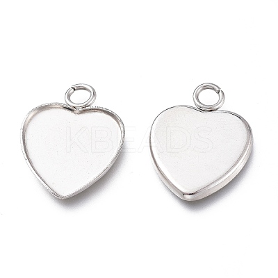 Tarnish Resistant 304 Stainless Steel Pendant Cabochons Settings for Fashion Jewelry STAS-M283-01P-A-1