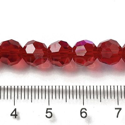 Electroplate Transparent Glass Beads Strands EGLA-A035-T8mm-L07-1