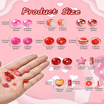 Valentine's Day DIY Beads Jewelry Making Finding Kit DIY-CJ0002-29-1
