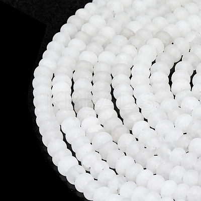Natural White Jade Beads Strands G-P575-A13-6x4mm-1