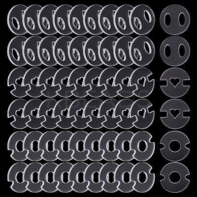 60Pcs 3 Styles Acrylic Hat Pompoms Buttons OACR-ME0001-19-1