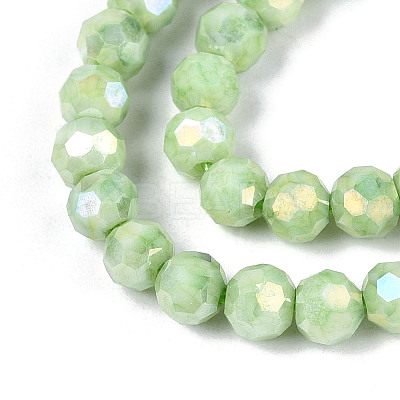 Anti-Tarnish Electroplate Glass Beads Strands X-EGLA-T021-4mm-15-09-1