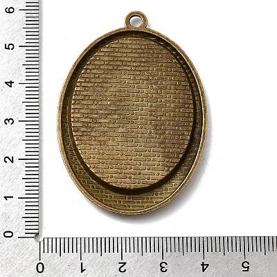 Vintage Tibetan Style Alloy Pendant Cabochon Settings X-TIBEP-M018-76AB-NF-1