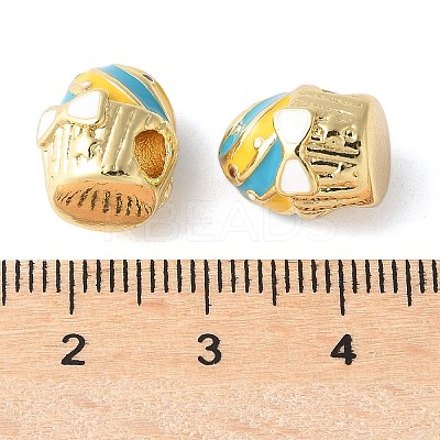 Cake Rack Plating Brass Enamel Beads KK-G512-02G-02-1