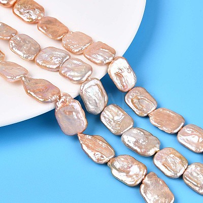 Natural Baroque Pearl Keshi Pearl Beads Strands PEAR-S020-D07-03-1
