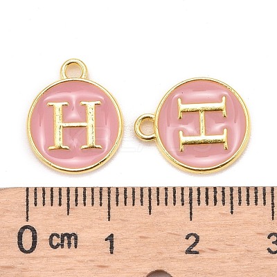 Golden Plated Alloy Enamel Charms ENAM-S118-07H-1
