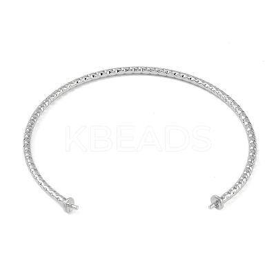 Brass Textured Open Cuff Bangle Making KK-U020-21B-P-1