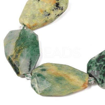 Natural Green Moonstone Beads Strands G-P548-B07-01-1