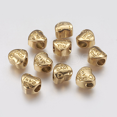 Ion Plating(IP) 304 Stainless Steel European Beads STAS-J022-029G-1