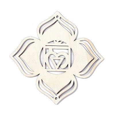 DIY Unfinished Bohemian Meditation Energy Symbol Wood Pendant Decoration Kits LS-DIY-B060-03-1