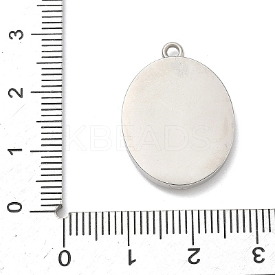 304 Stainless Steel & Rhinestone Pendants STAS-G371-09E-01P-1