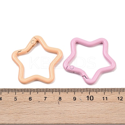 Spray Painted Alloy Spring Gate Rings FIND-G103-01B-1
