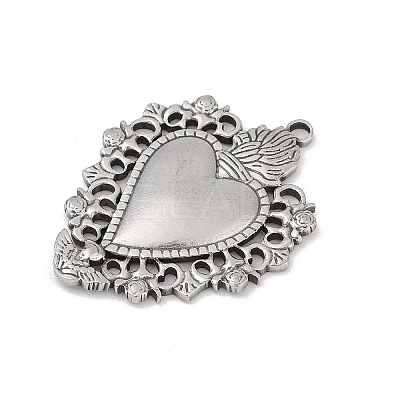 304 Stainless Steel Pendants STAS-D366-05C-P-1