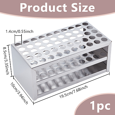 Stainless Steel Test Tube Display Rack AJEW-WH0248-726C-1