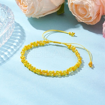 Baking Paint Glass Seed Beaded Bracelets BJEW-MZ00155-1