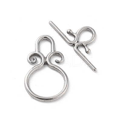 Non-Tarnish 304 Stainless Steel Toggle Clasps STAS-A092-01P-1