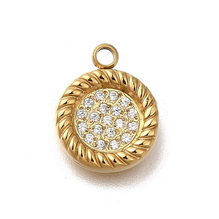 Ion Plating(IP) 304 Stainless Steel Rhinestone Pendants STAS-A104-01G-1