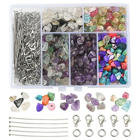 DIY Gemstone Keychain Making Kit DIY-YW0007-33-1