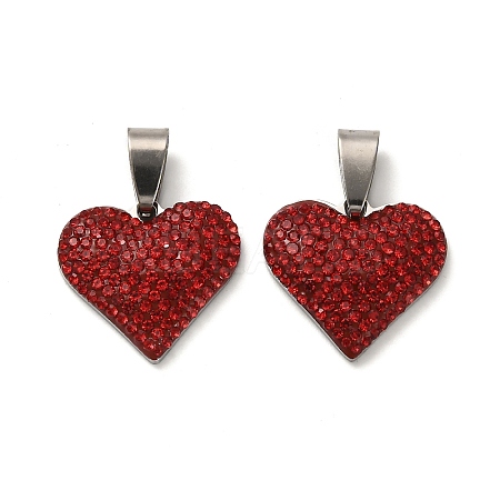 201 Stainless Steel Clay Pendants STAS-R166-02D-P-1
