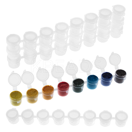 Plastic Paint Pots Strips CON-PH0001-84-1