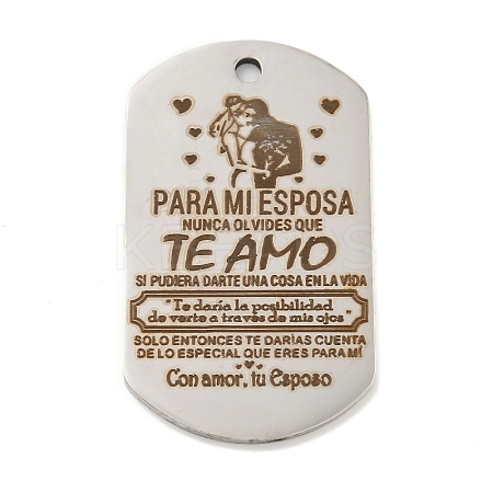 Non-Tarnish Valentine's Day 201 Stainless Steel Pendants STAS-L079-02P-03-1