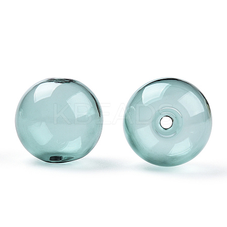 Transparent Blow High Borosilicate Glass Globe Beads X-GLAA-T003-09E-1