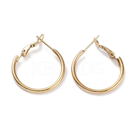 Ring 304 Stainless Steel Hoop Earrings for Women Men EJEW-B049-02A-G-1