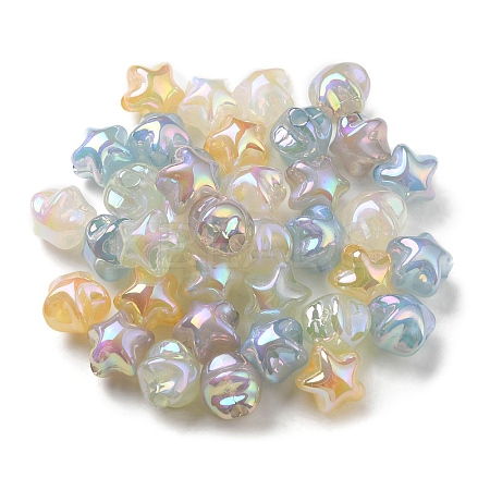 UV Plating Luminous Acrylic Beads OACR-R261-02-1