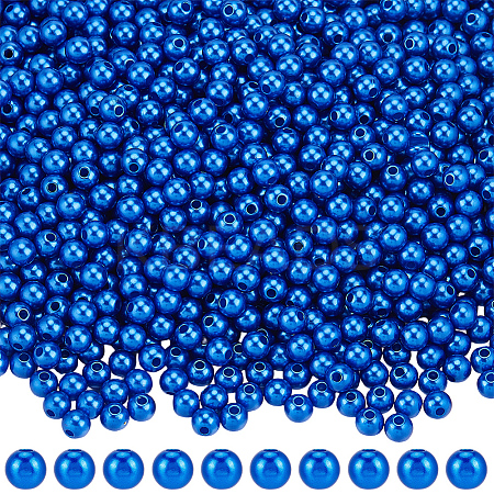 Spray Painted ABS Plastic Imitation Pearl Beads OACR-PA0001-38A-01-1
