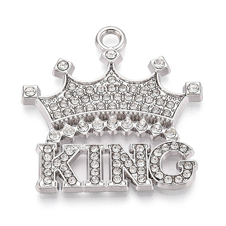 Alloy Rhinestone Pendants PALLOY-N182-13P-1
